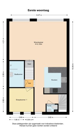 Floorplan - Prinses Irenelaan 46, 2635 HR Den Hoorn
